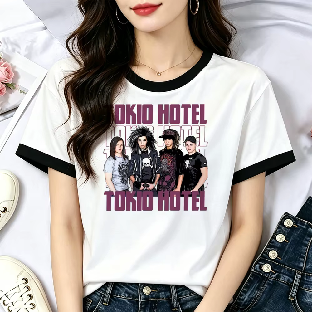 Tokio Hotel t-shirt femme dollette anime liquidation streetwear t-shirt d'été pas cher harajuku vint