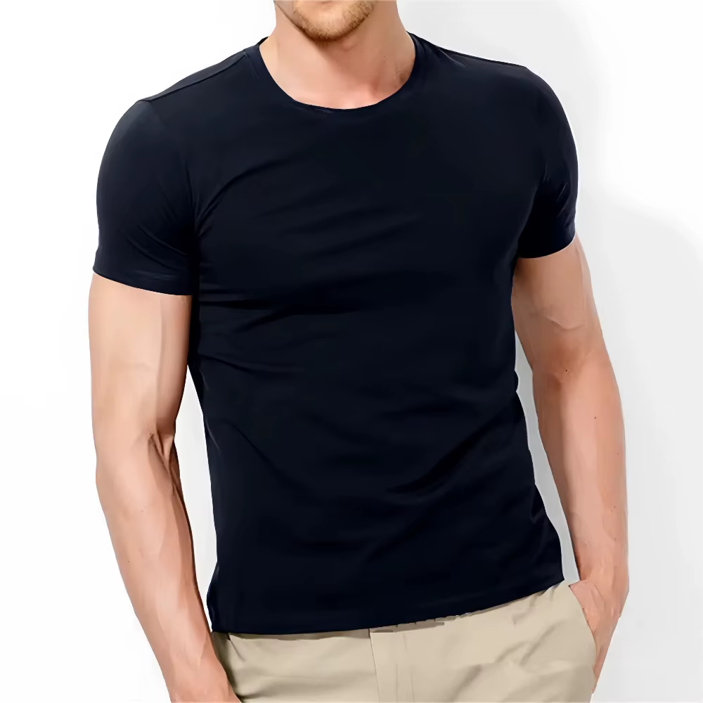 MRMT 2026 Nouveau T-shirt Homme Couleur Unie Manches Courtes Col Rond Vêtement Basique pour Homme