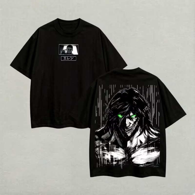 T-shirt imprimé Alan Jagger pour hommes dans la version animée de 'Attack on Titan', nouveau t-shirt