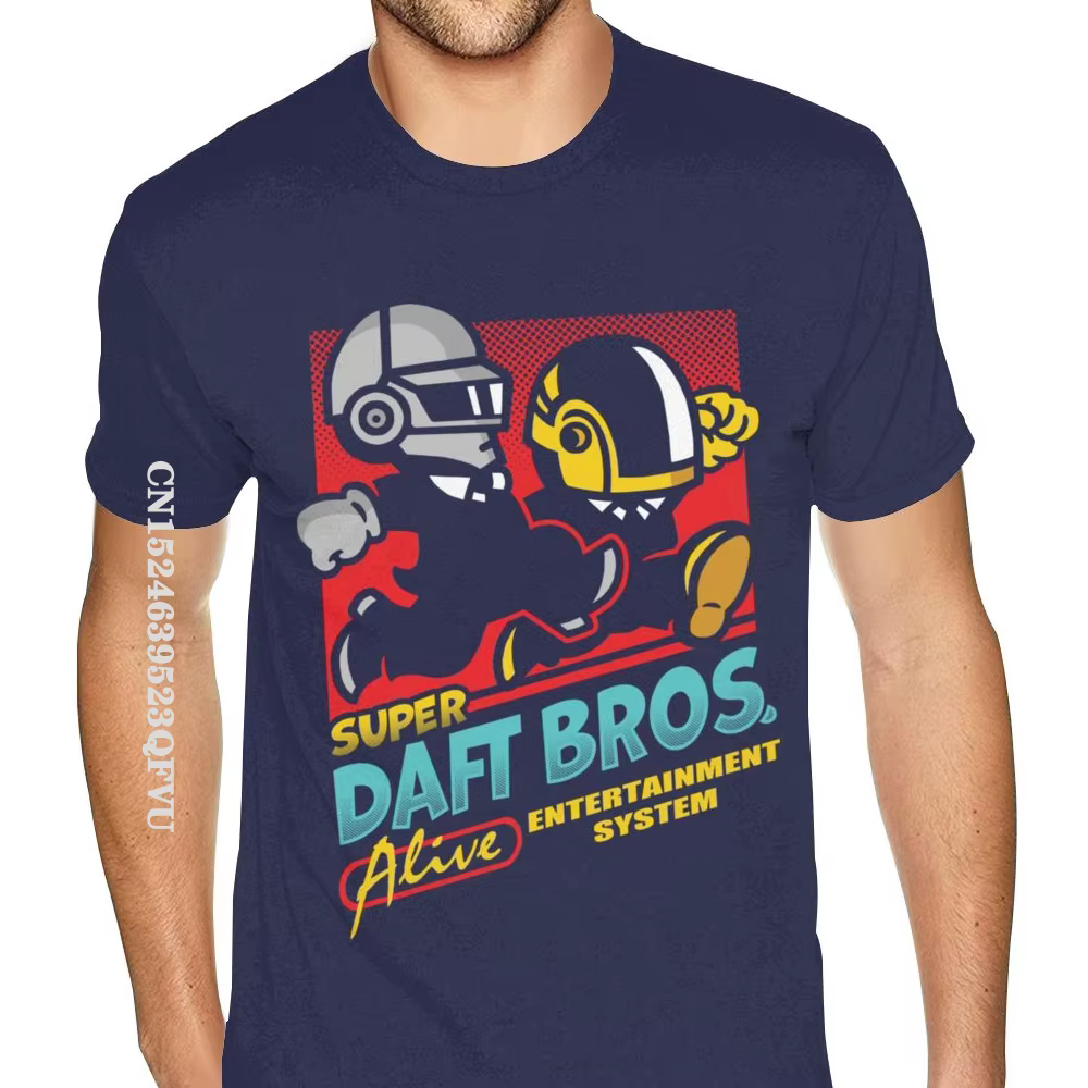 Noël Daft Bros Daft Punk t-shirts pour hommes sur mesure Style gothique Anime t-shirt rétro coton éq
