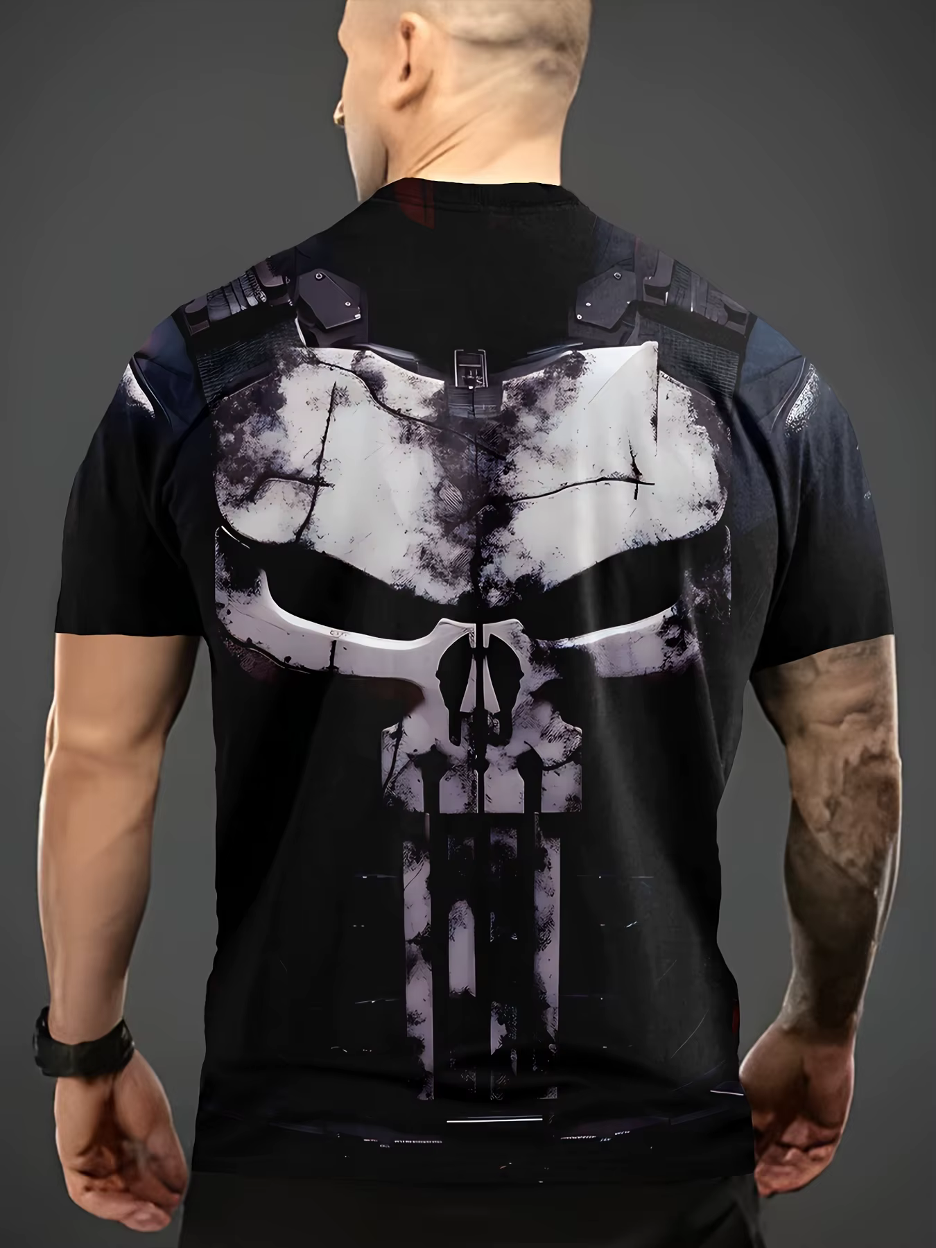 Marvel T-Shirt col rond décontracté pour hommes série Marvel Anime imprimé graphique haut super-héro