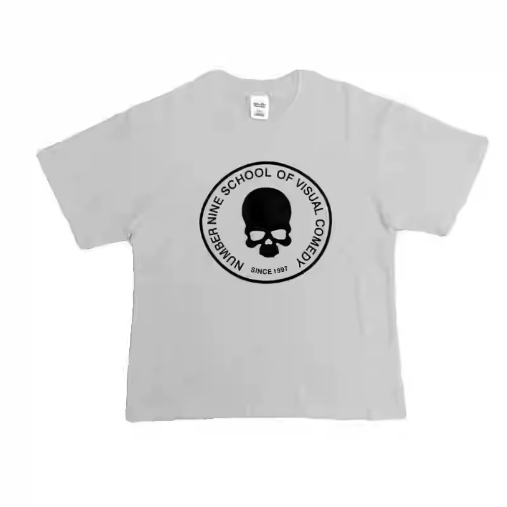 F Brother numéro neuf 04S crâne imprimé Y2K imprimé T-shirt à manches courtes hommes et femmes haut