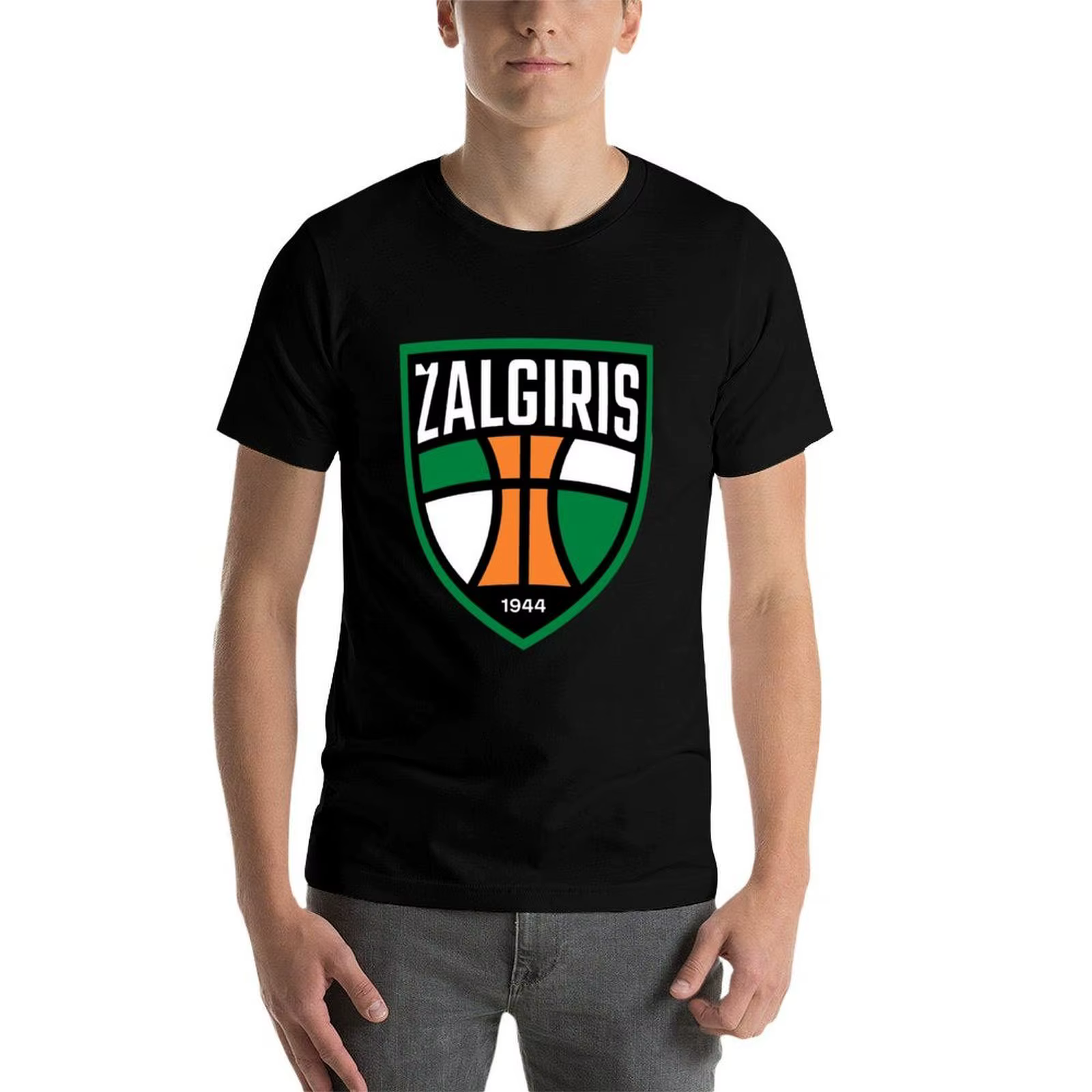 Nouveau T-shirt Homme ZALGIRIS 1944 avec Logo de Basketball, Imprimé Vintage d'Équipe Sportive, en C