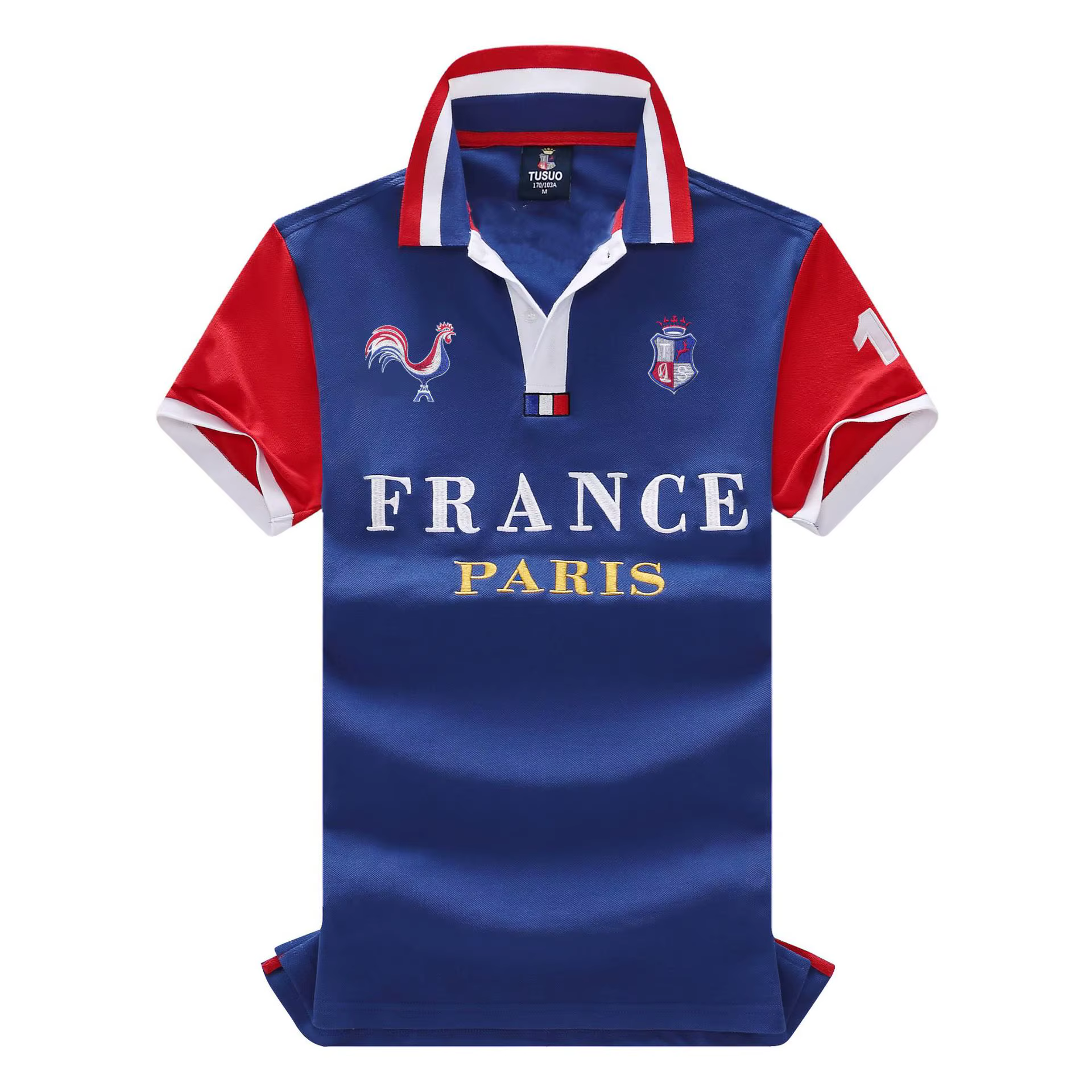 Nouveau Polo d'été pour Homme – Qualité Supérieure pour Fans de Football Français – Broderie Manches