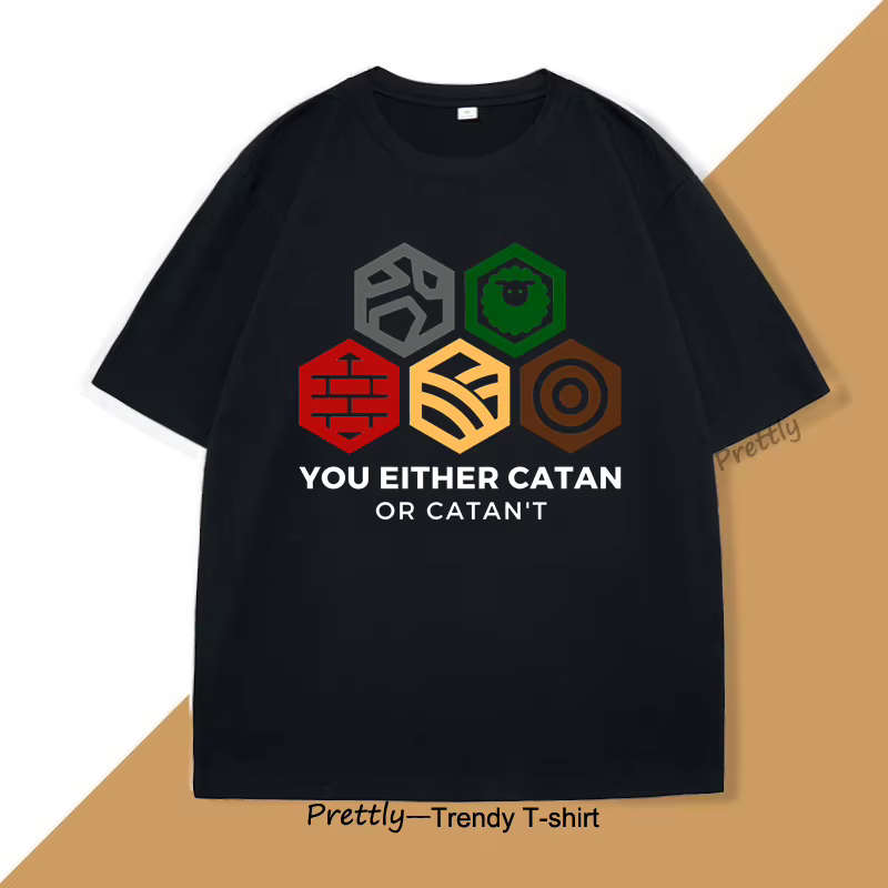 Catan T-shirt hommes jeu Grraphic T-shirt imprime Mans coton T-shirt vêtements ample T-shirt col ron