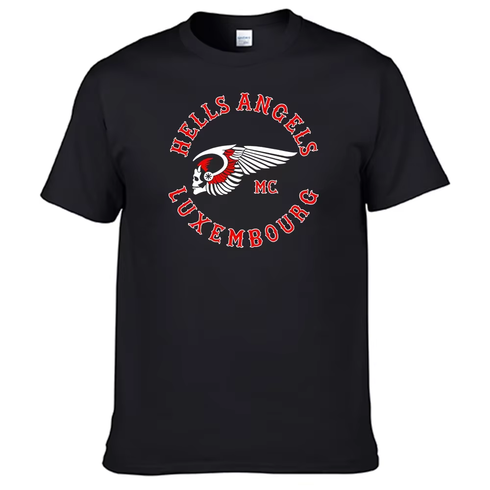 T-shirt homme 100% coton, Club Hells Angels Luxembourg Hurcycles N06