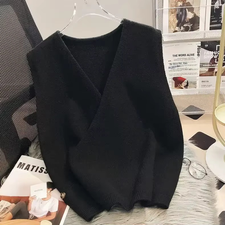 Pull à col en V pour femme, haut en émail, vêtements chauds, pulls modernes pour femme, vêtements vi