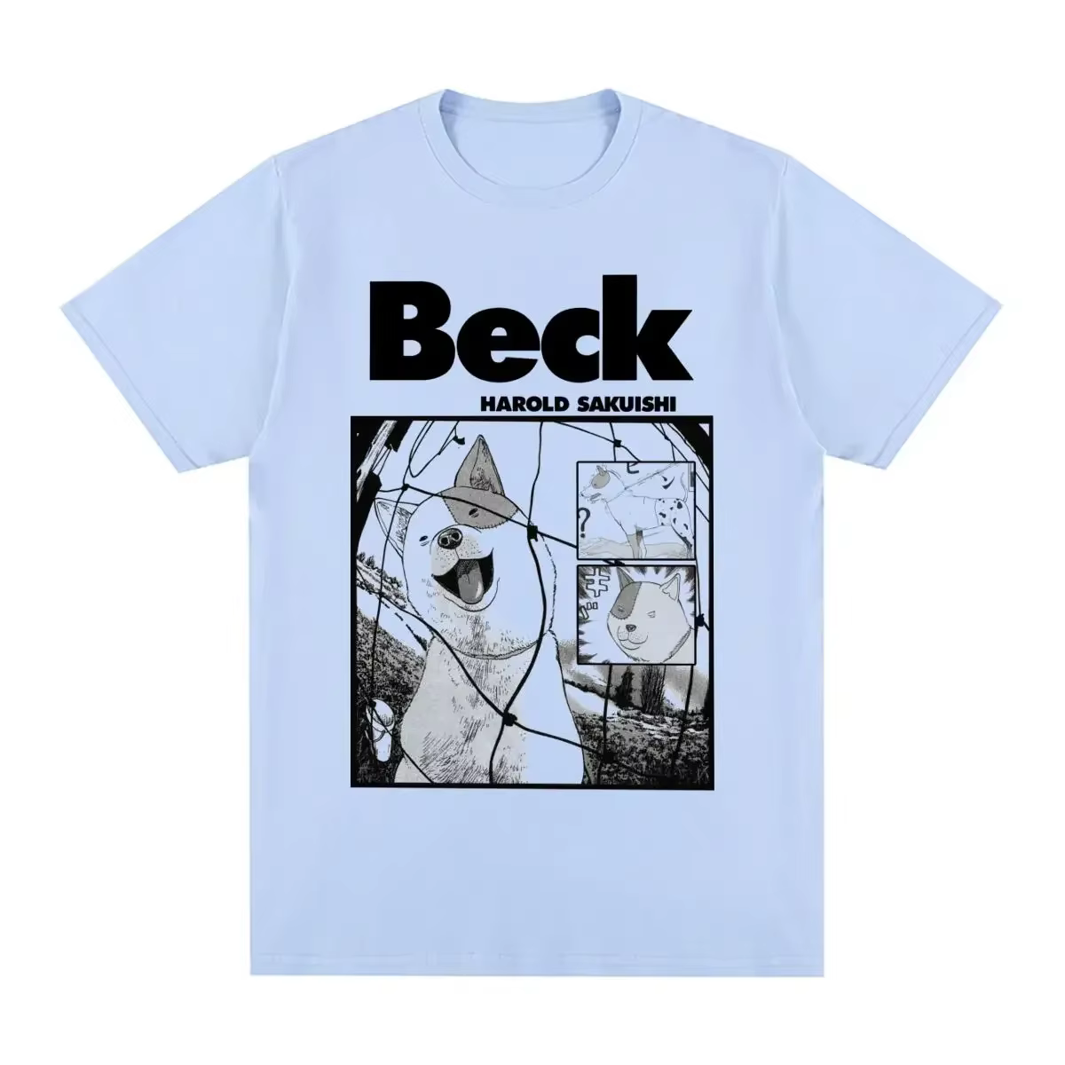 Beck-T-shirt Vintage Mongol Chop Squad Anime Print Art, T-shirt en coton pour hommes, T-shirt pour f