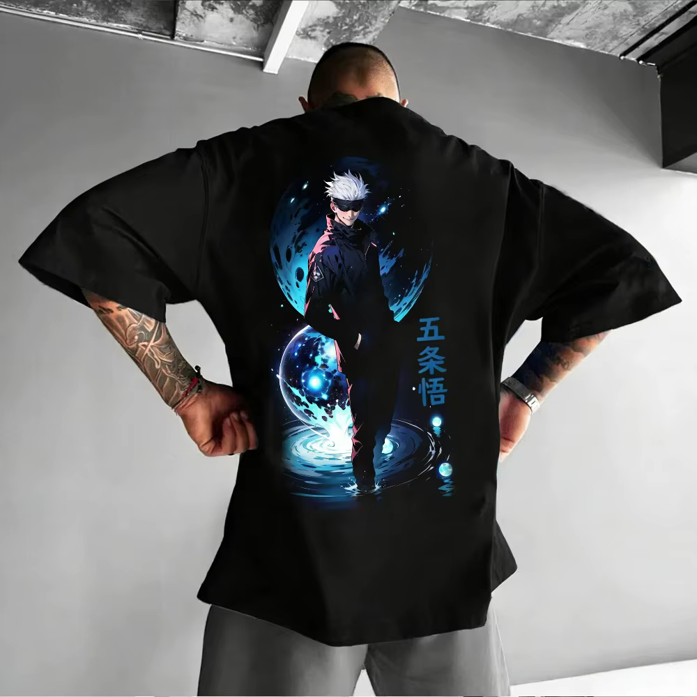 T-shirt imprimé Jujutsu Kaisen Gojo Satoru, style anime japonais, nouvelle collection été, tendance 