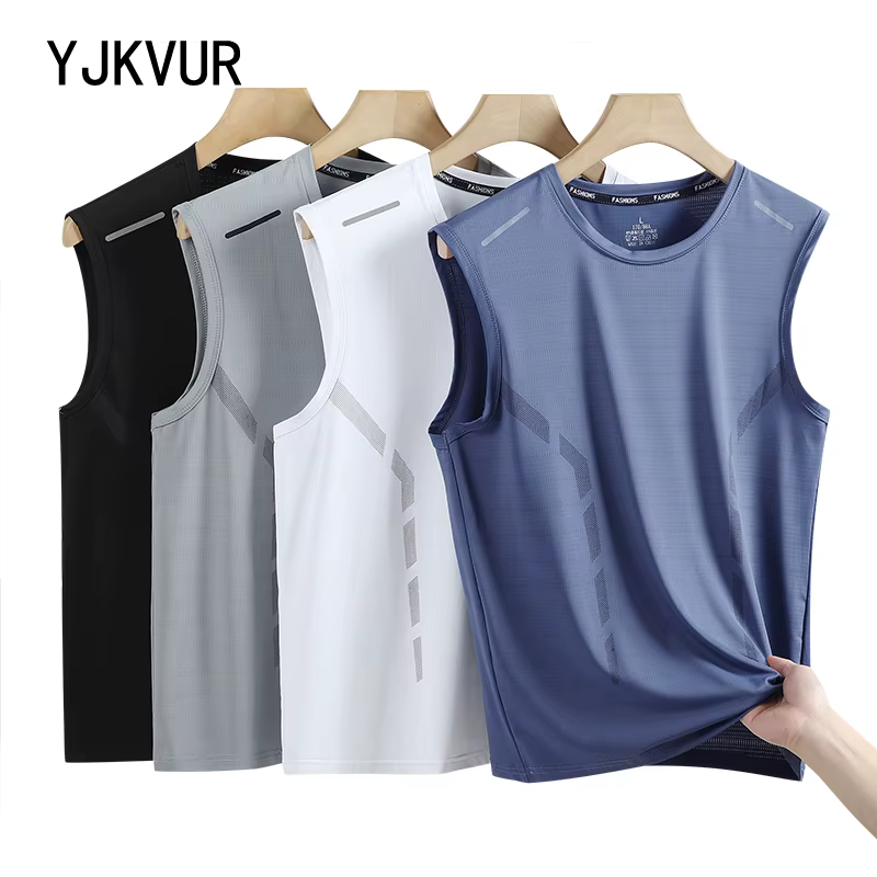 YJKVUR-T-shirt de sport respirant à séchage rapide pour hommes, haut précieux, vêtements de basket-b