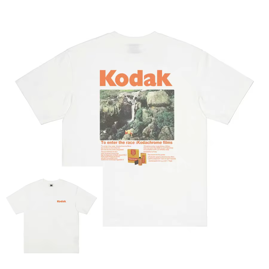 T-shirt d'été pour homme Ko Cheng en coton 100 % avec imprimé film, coupe ample à manches courtes, i