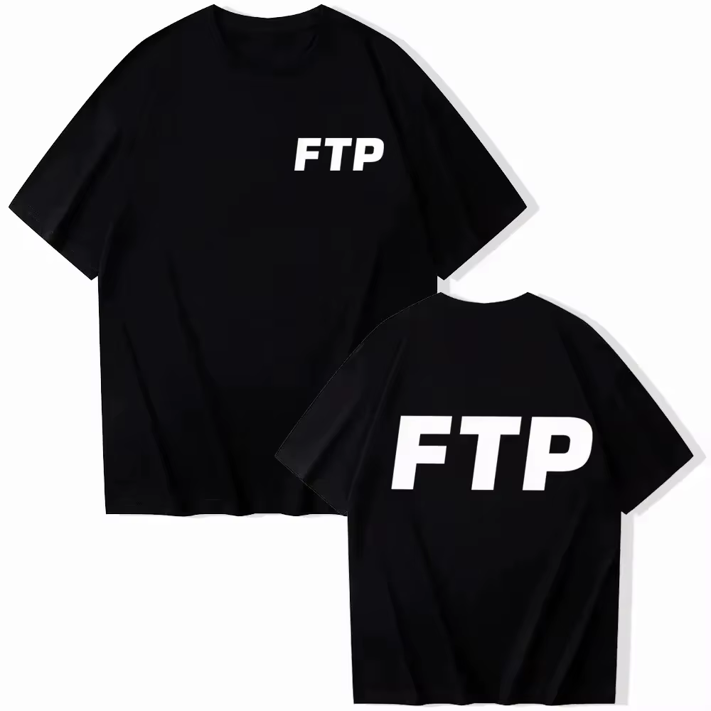 T-shirts imprimés FTP 2025 pour hommes et femmes, style Harajuku Rap, col rond, manches courtes, vêt