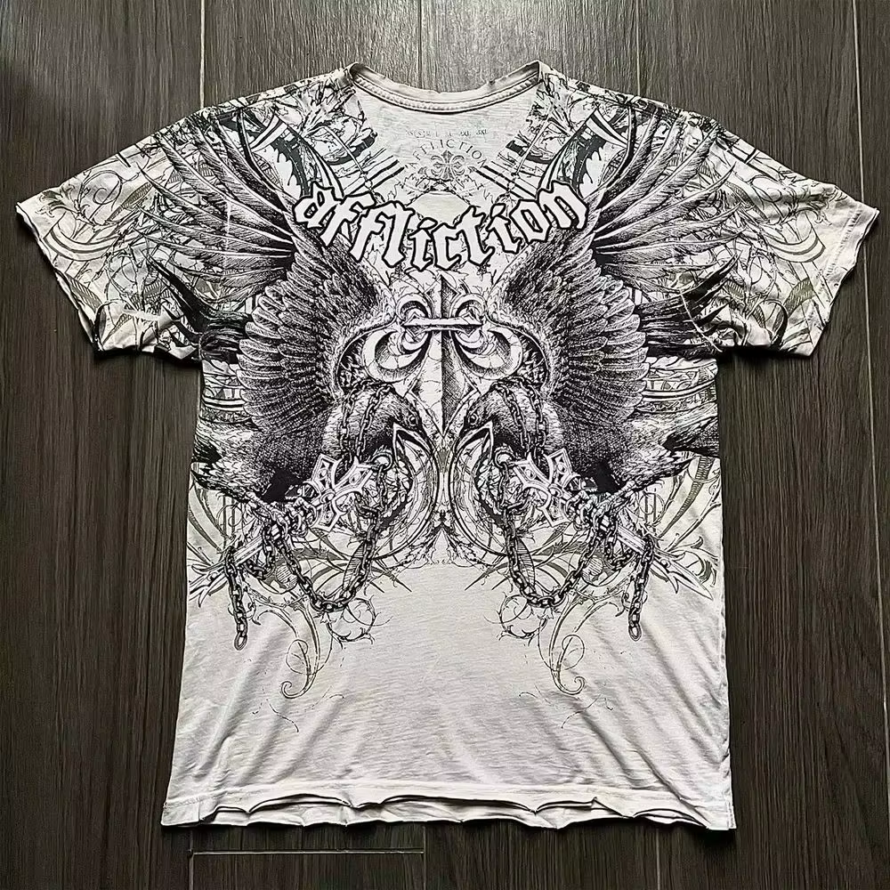 T-shirt col rond respirant et confortable pour hommes, mode européenne et américaine d'été, haut d'e