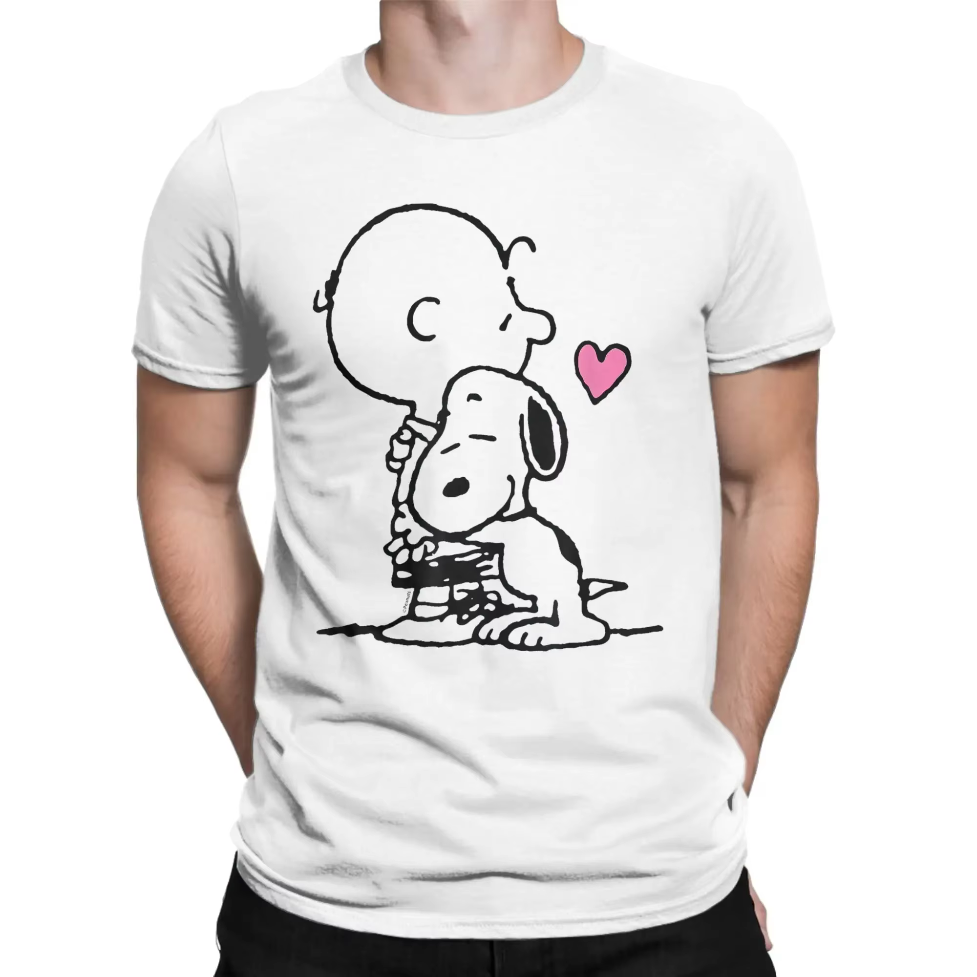 T-shirt fantaisie Donut Coffee Snoopy pour hommes, femmes et enfants, col rond, manches courtes, vêt