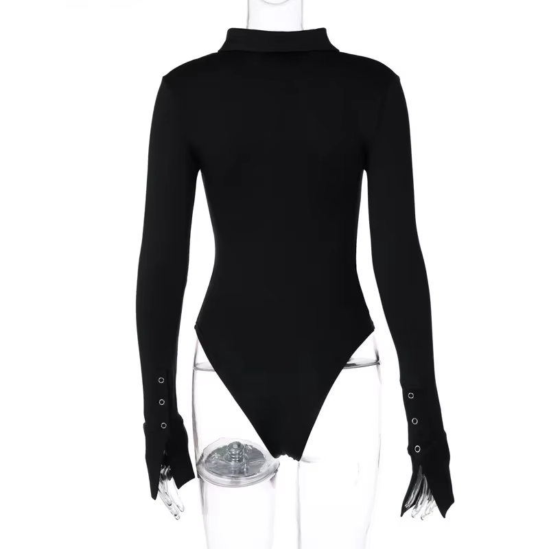 Costume de batterie à manches longues pour femmes, vêtements Y2K, revers boutonné, sexy, automne, hi