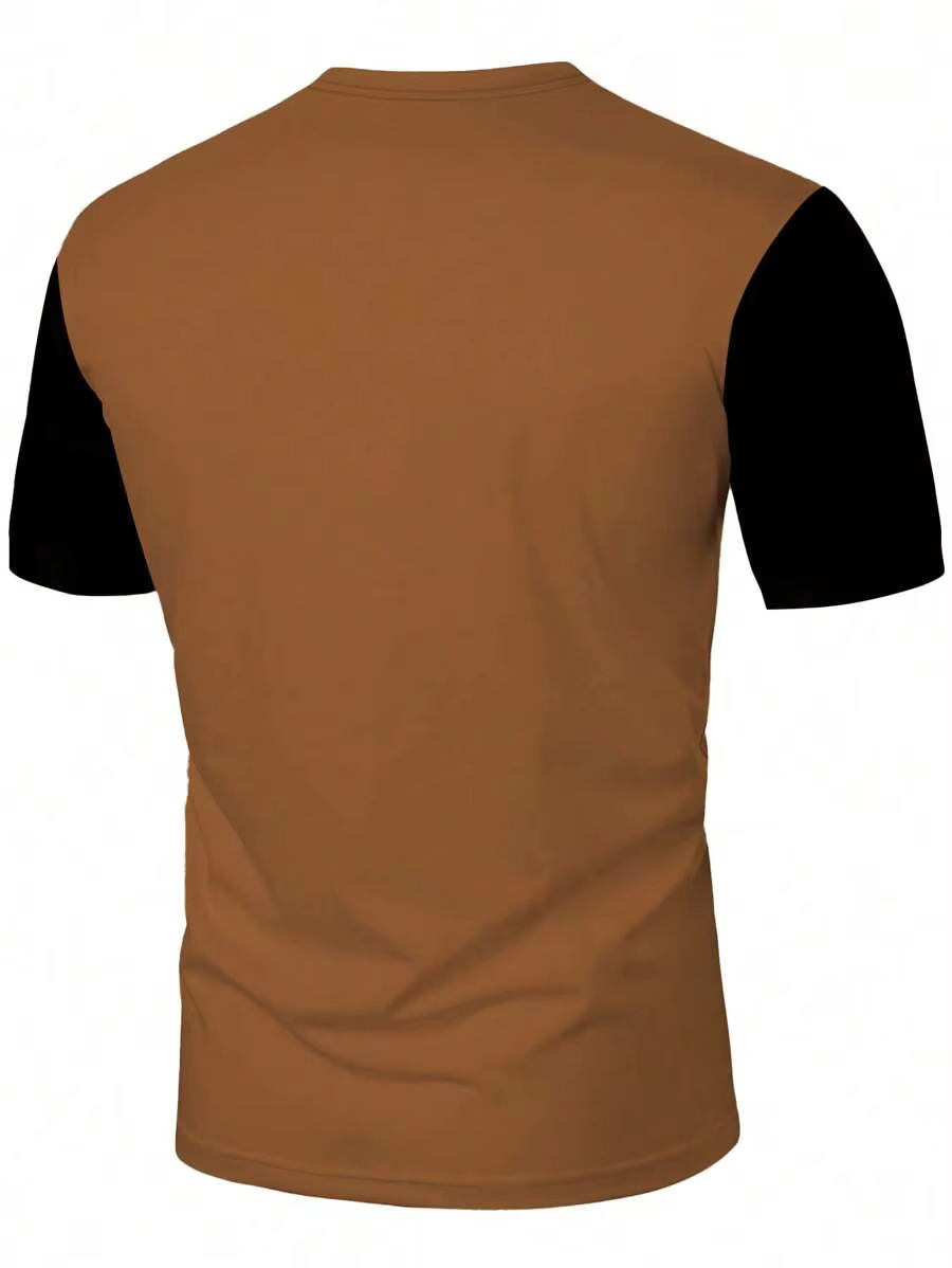 Un T-shirt à manches courtes imprimé à motif personnalisé pour hommes pour un vêtement d'été confort