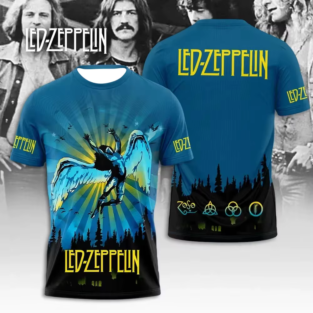 T-shirt Led Zeppelin 3D Apparel, cadeau pour les fans