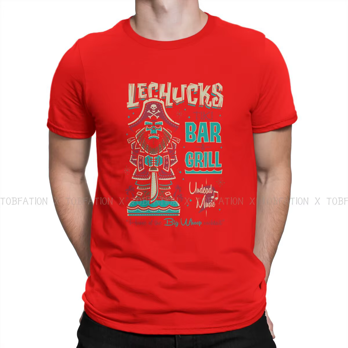T-shirt Tiki Bar pour homme, impression douce, cadeau créatif moelleux, style vestimentaire, jeu Mon