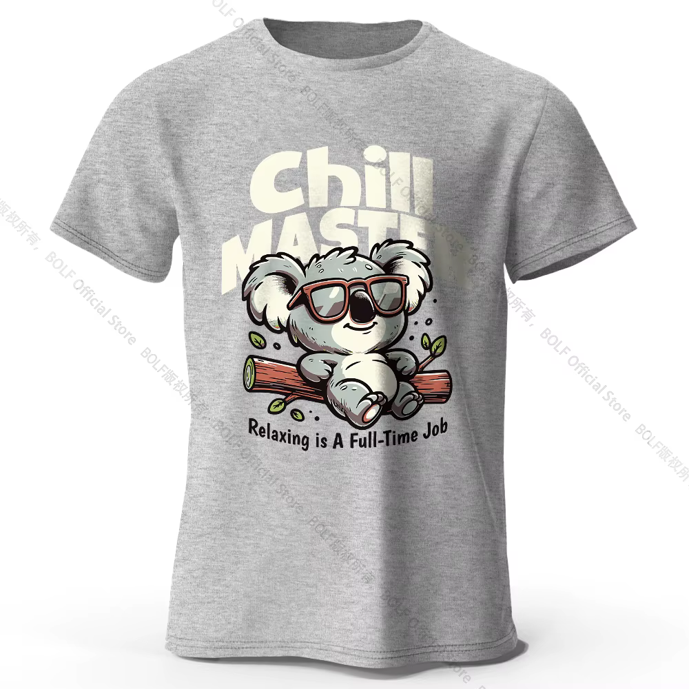T-shirt animal fantaisiste peint à la main 100 % coton - Style dessin animé mignon, vêtements confor