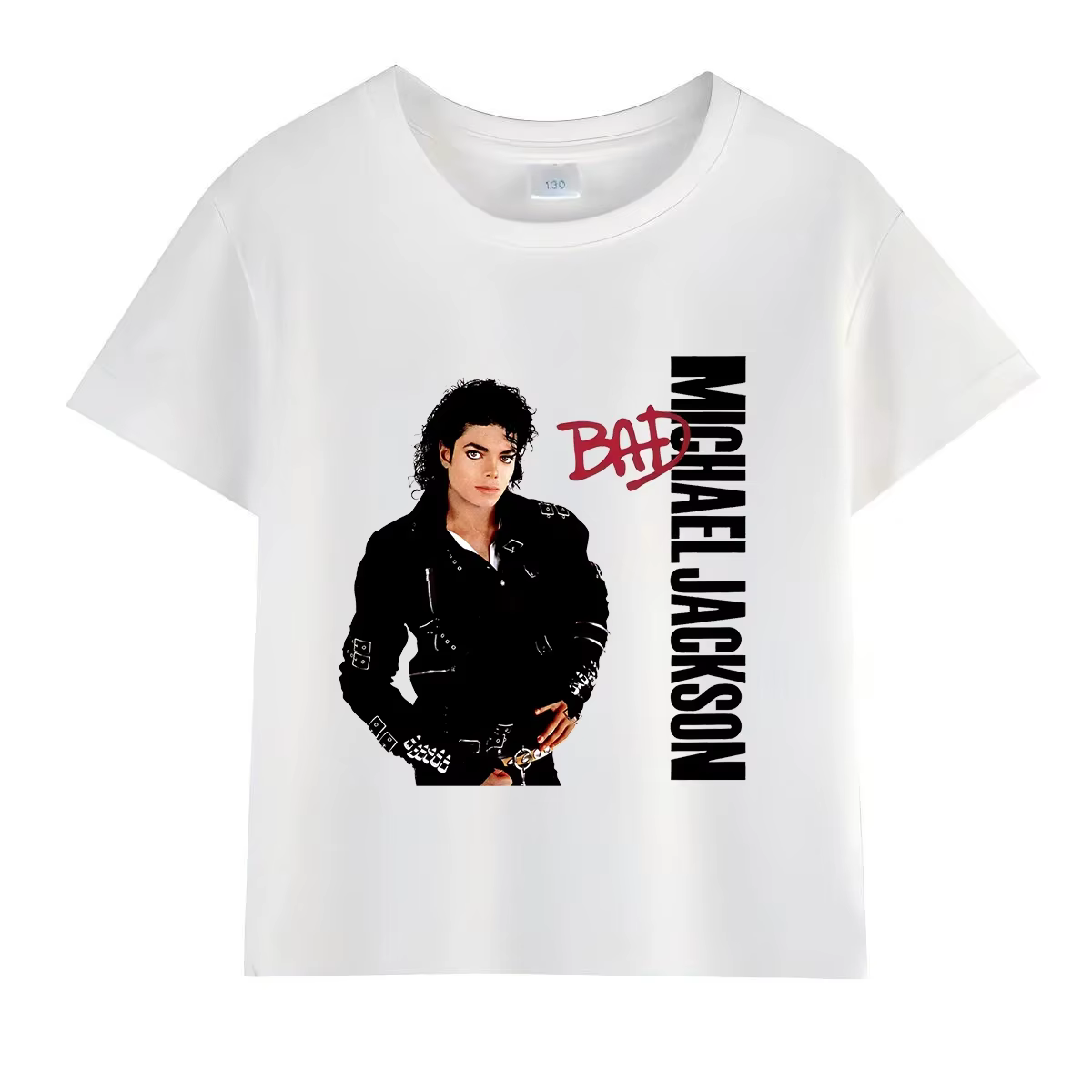 T-Shirt Michael Jackson Rock N Roll pour enfants, haut à col rond, vêtements d'été décontractés pour