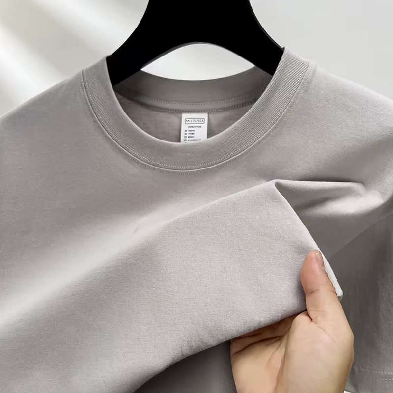 100% coton Été marque haut de gamme hommes manches courtes col rond Fashion Edition Type demi - manc