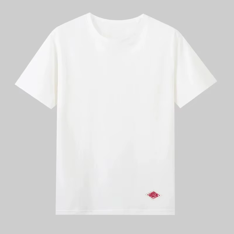 T-shirt classique imprimé en coton à manches courtes, coupe ample, pour couple (homme/femme) – Nouve
