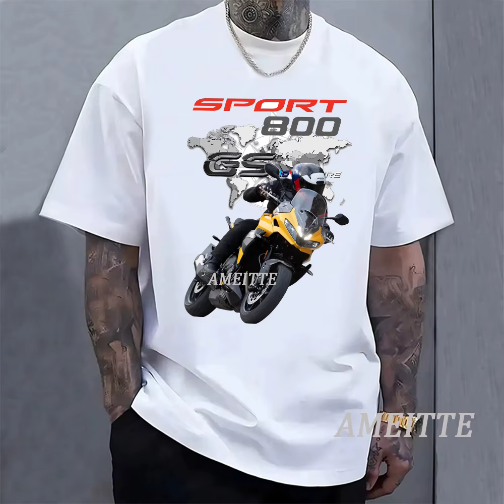 T-shirt d'été à manches courtes pour hommes, blanc, décontracté, pour Moto, course, Sport, Tigers Sp