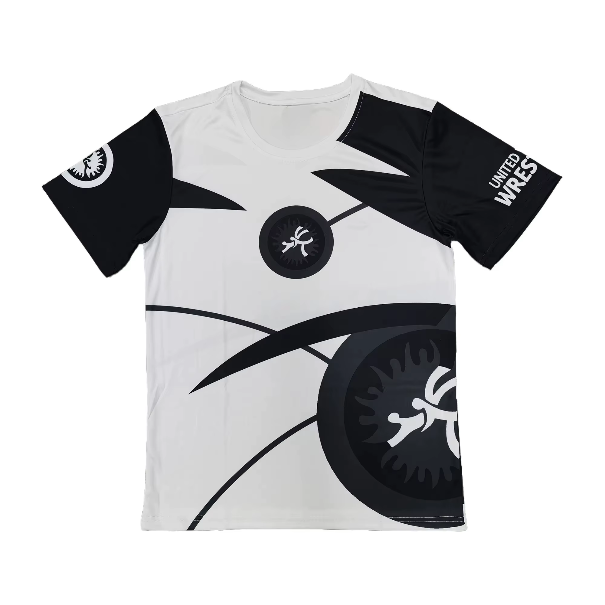 T-shirt d'entraînement de lutte mondiale unisexe pour hommes et enfants 2026, noir, imprimé intégral