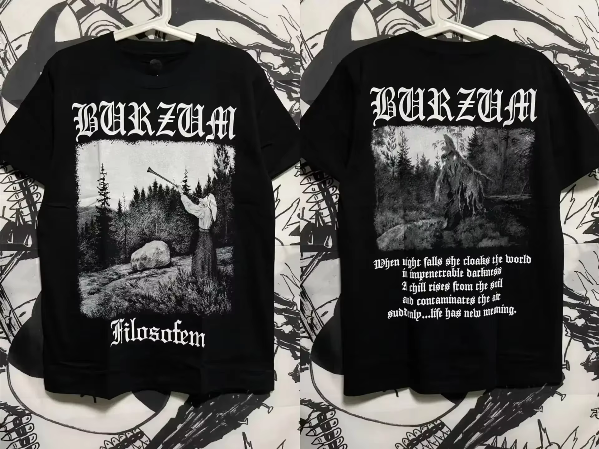 Burzum coup T-shirt femmes coton à manches courtes été haute qualité T-shirt Fans confortable hommes