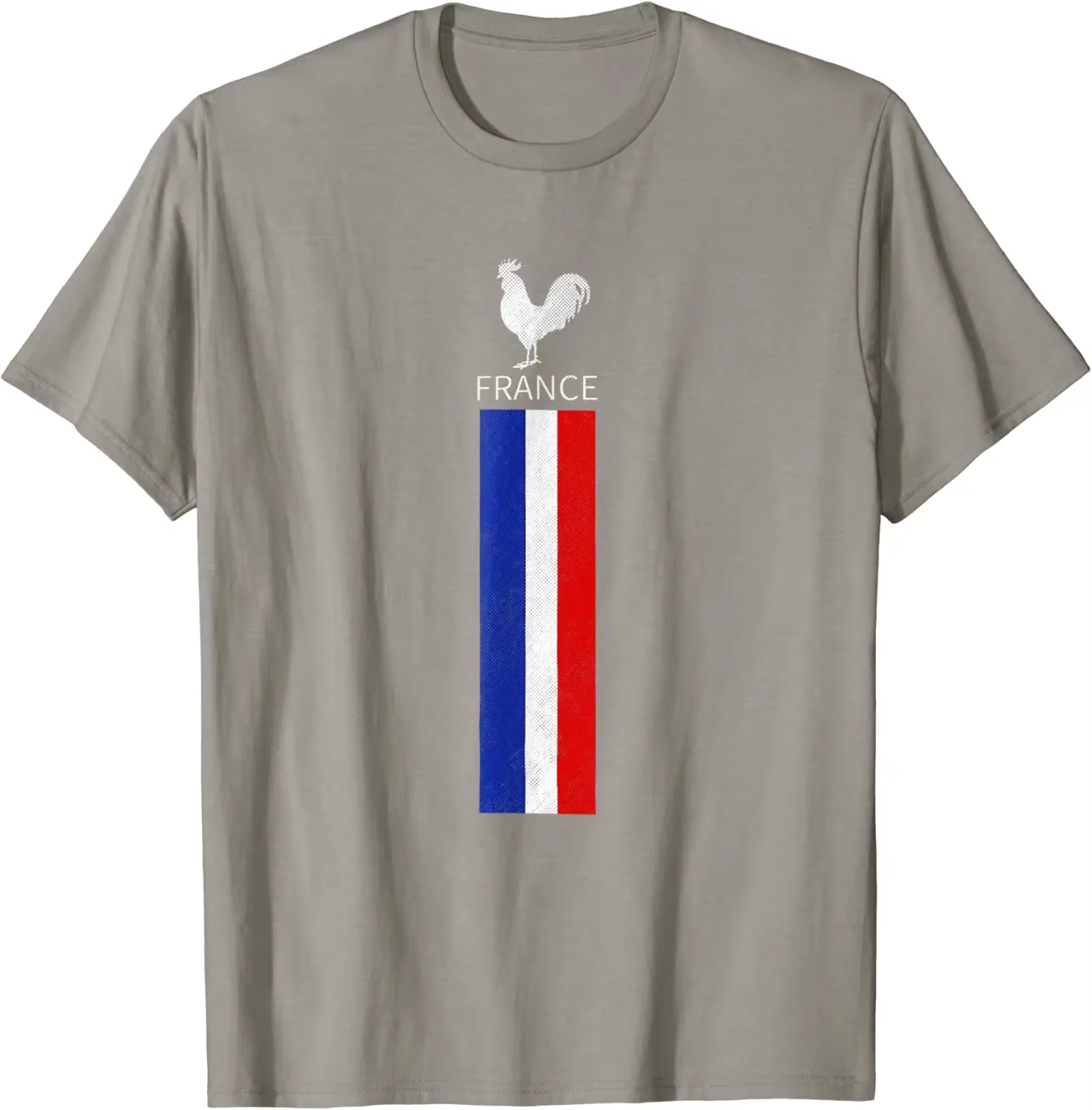 T-Shirt Décontracté en Coton de l'Équipe de Football de France, 03/4 Saisons