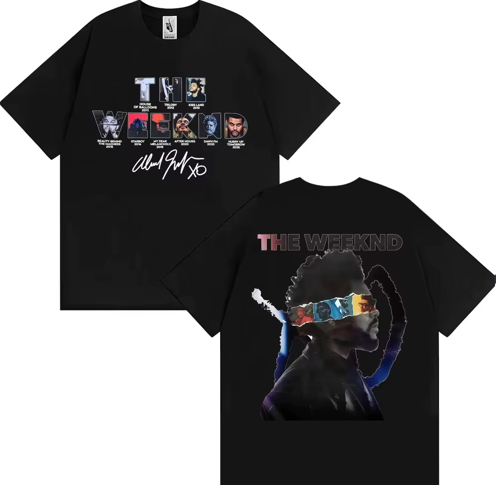 T-shirts The Weeknd After Hours Til Dawn Tournée Européenne 2026 Vêtements pour Hommes Mode Style Hi