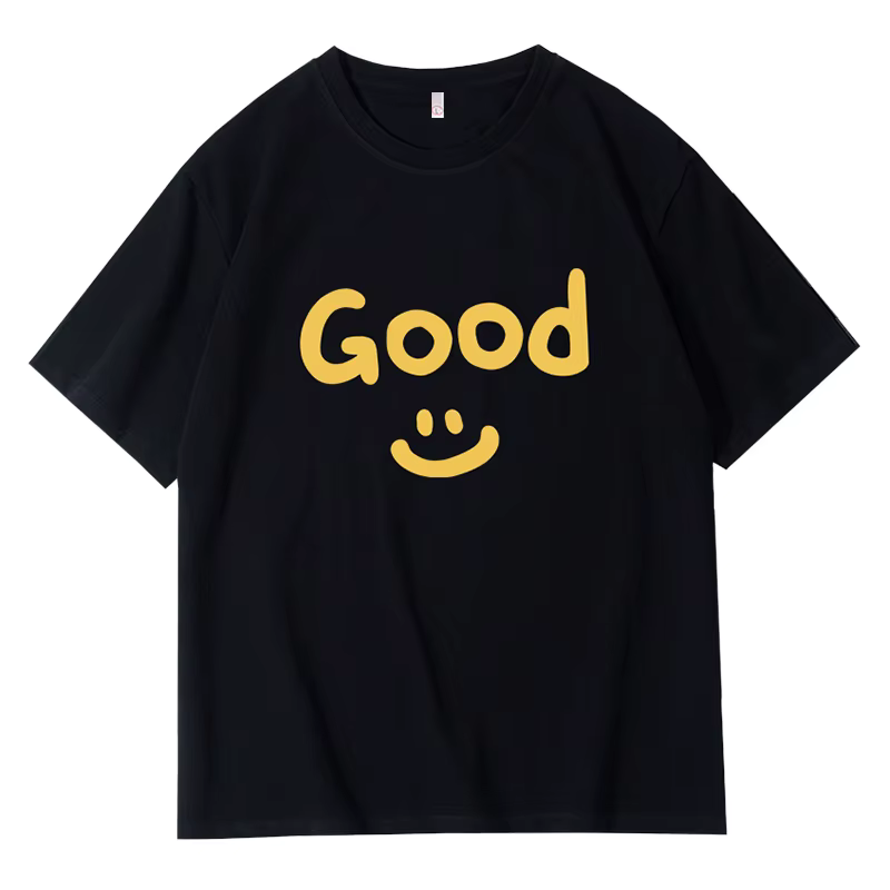 T-shirt pour homme, illustration amusante, coton pur, col rond, pull-over, t-shirt décontracté quoti