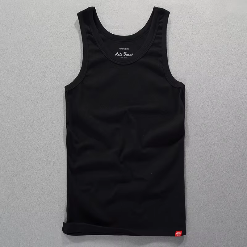 Débardeur blanc pour hommes, accessoires de gymnastique, décontracté, solide, sans manches, en coton