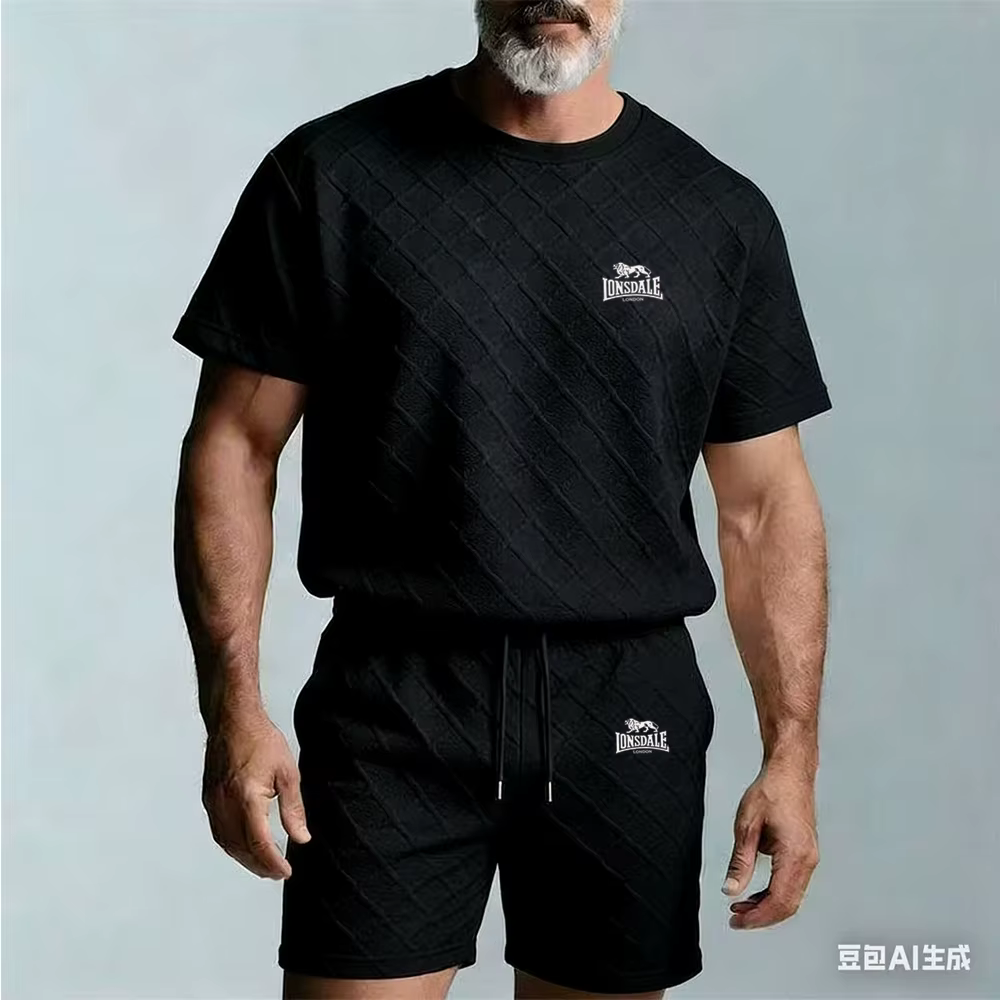 Ensemble de vêtements de sport haut de gamme Longshdale pour hommes, décontracté, respirant, élégant