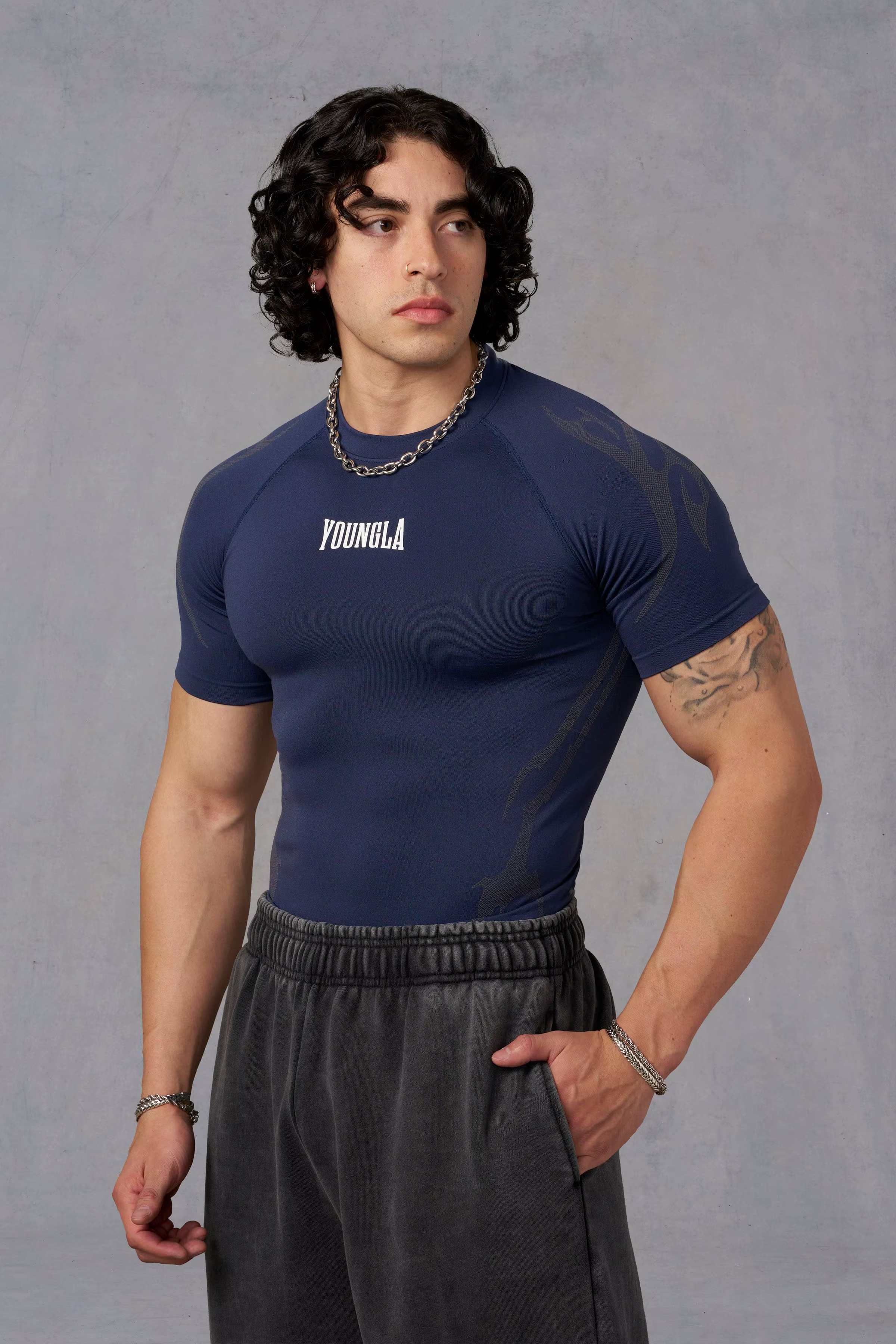 T-shirt ajusté pour homme, été américain, nouveau, pour le sport, la course à pied, l'entraînement,
