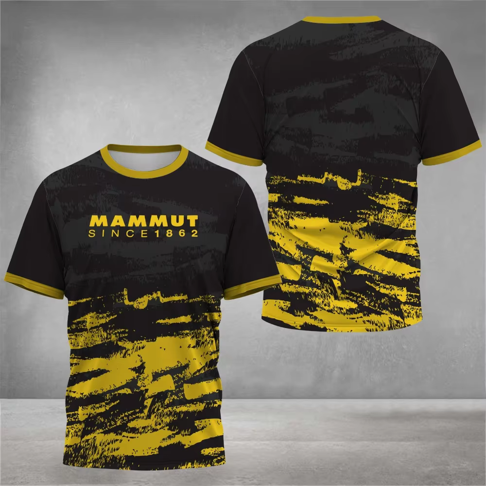 T-shirt de randonnée en plein air pour hommes, design imprimé en 3D, escalade, course à pied, vêteme