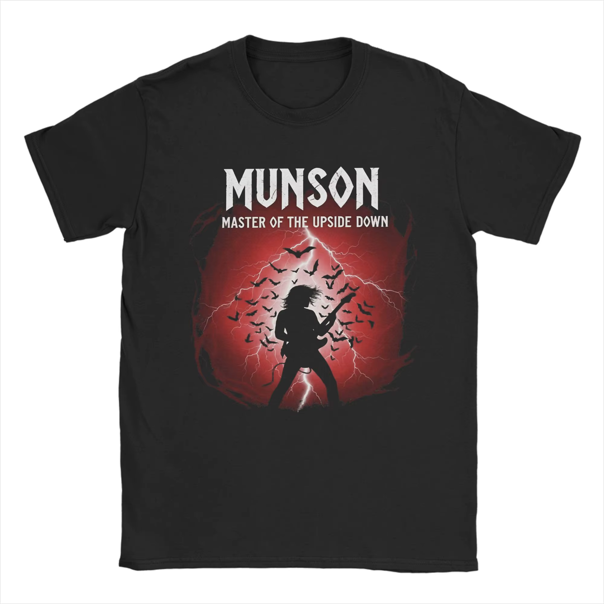 T-shirt pour homme Eddie Munson Maître de l'Inverse Guitare Horreur TV Mode T-shirts en pur coton Ma