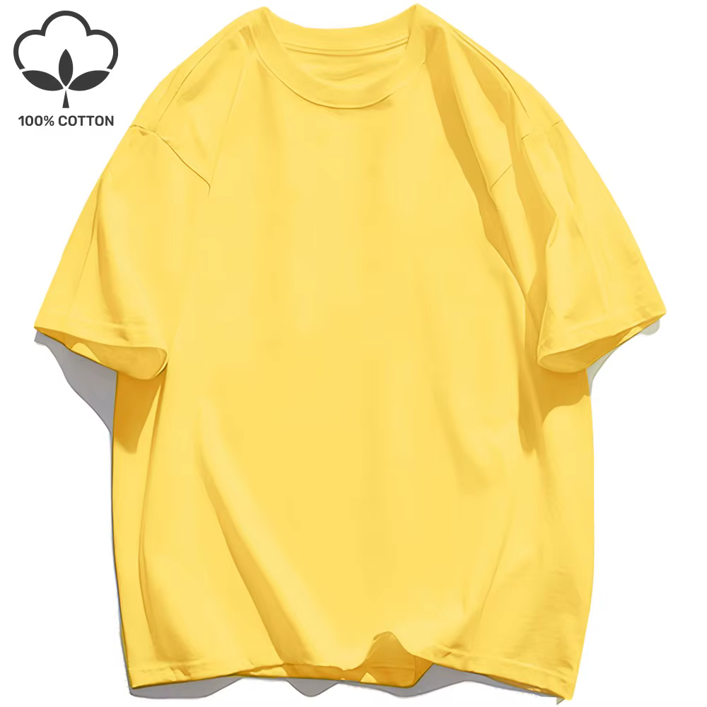 T-shirt femme en coton 100% uni Y2K, col rond, multicolore, vêtements décontractés, t-shirt de vacan