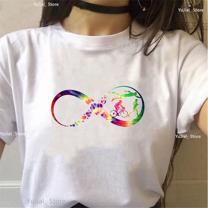 T-shirt imprimé de volley-ball d'interconnexion d'amour pour les femmes, t-shirt TriDuvet pour les f