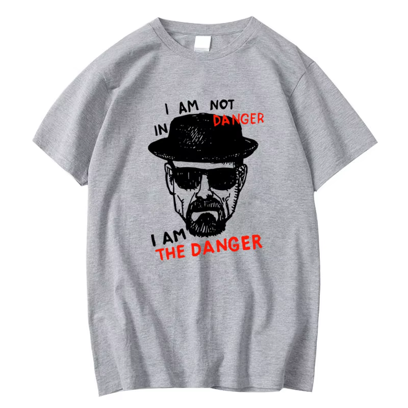 T-shirt homme 100% coton à manches courtes Breaking Bad hommes T-shirt décontracté Heisenberg imprim