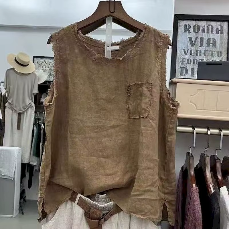 Haut en lambeaux pour hommes et femmes, T-shirt fin pour couples, design de mode japonais, chemise e