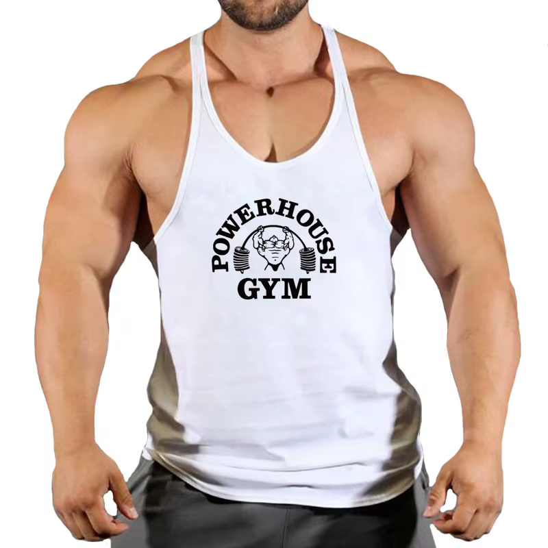 Vêtements de Fitness T-shirts de gymnastique bretelles homme haut de sport hommes sweat sans manches