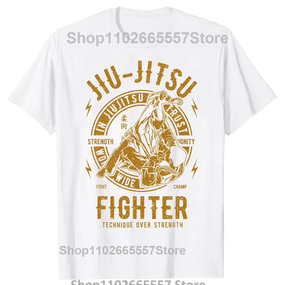 T-shirt 100% coton, Cool et décontracté, à la mode, JIU JITSU BJJ, brésilien Jiu Jitsu, à la mode, 2