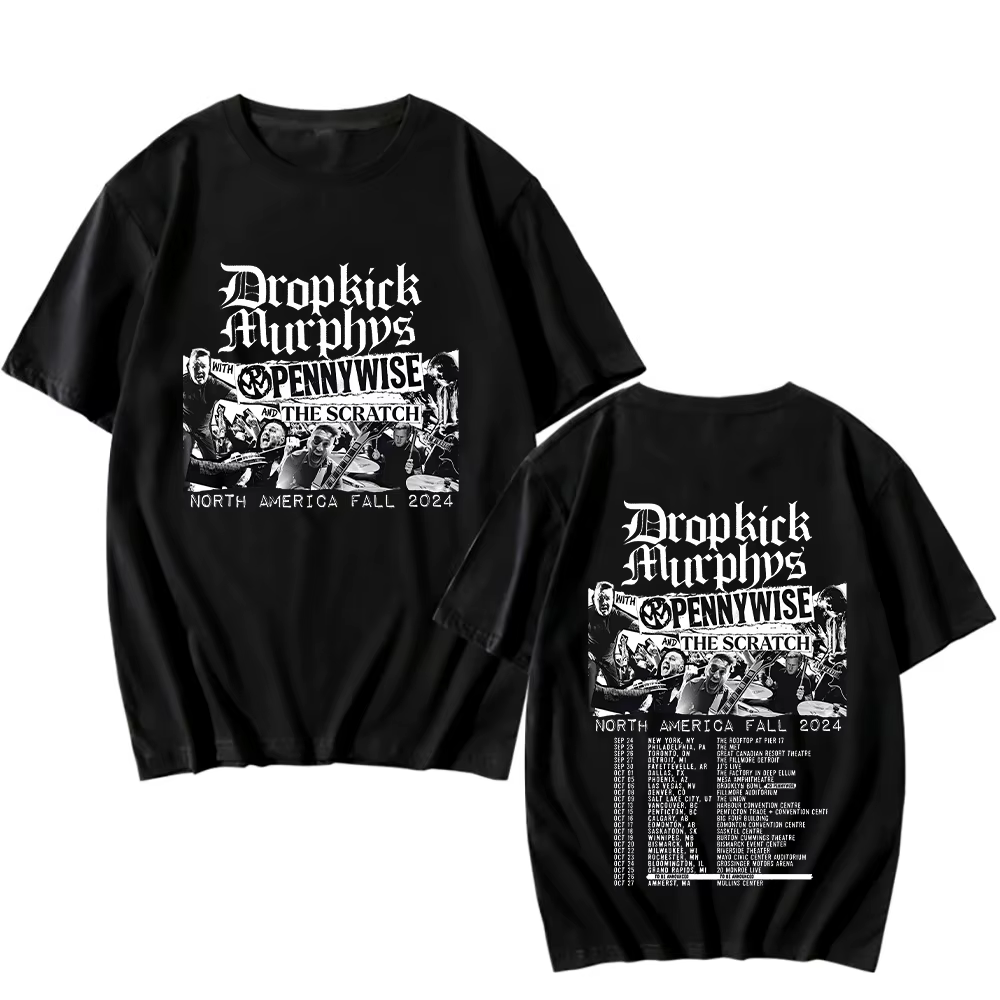 Dropkick Murphys North America Fall Tour T-shirts for Women Men Cotton Clothing Short Sleeve Oversiz