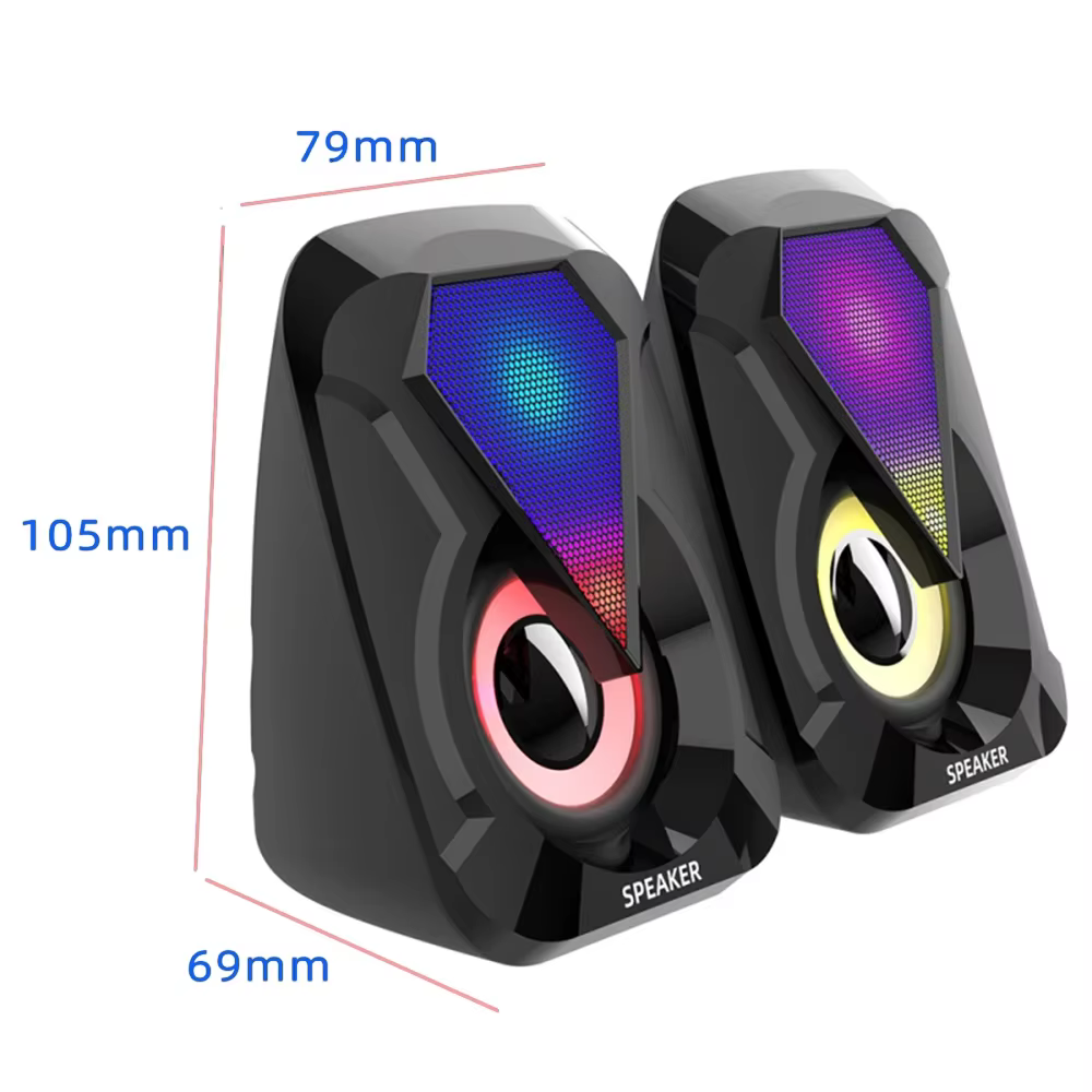 Haut-parleurs d'ordinateur pour PC de bureau, Smartphone, ordinateur portable avec caisson de basses