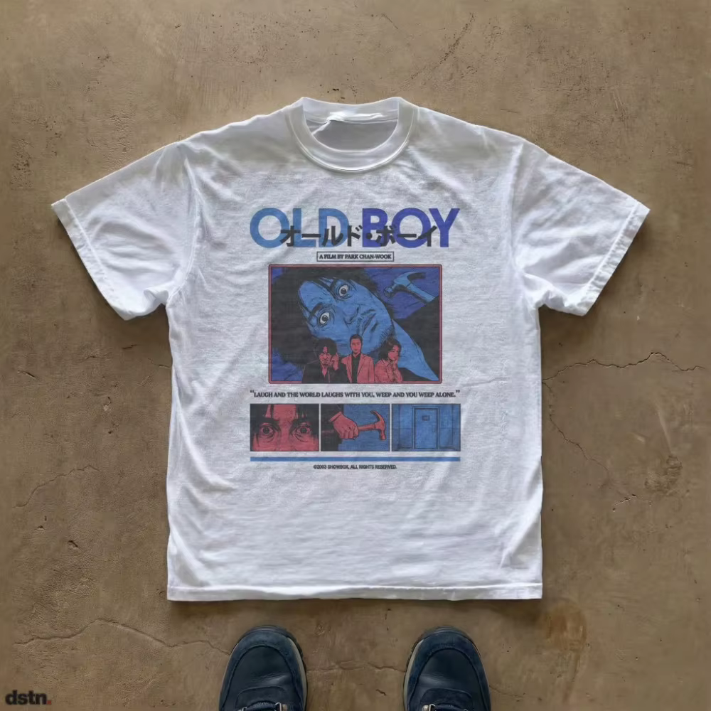 T-shirt du film Oldboy, affiche de film vintage 2003, esthétique manga, streetwear, vêtement graphiq