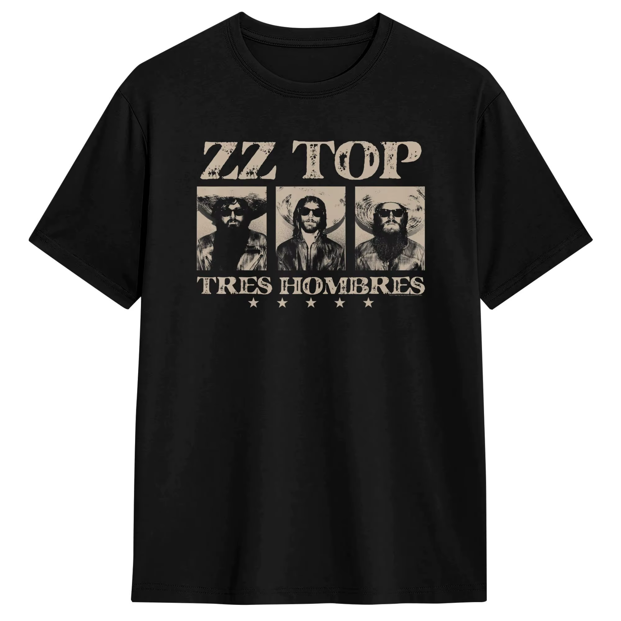 T-shirt pour hommes ZZ Top Tres Hombres, décontracté, 100% coton, manches courtes, col rond, pour ad