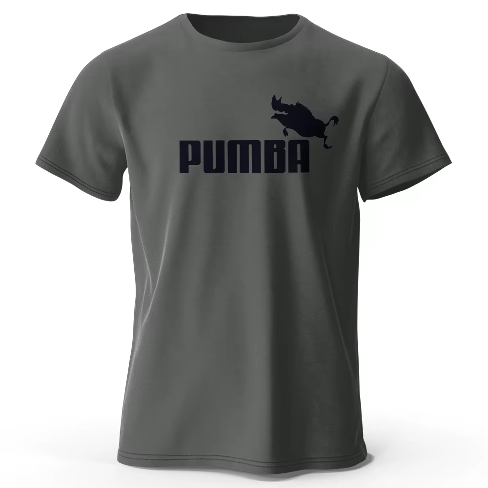 T-shirt imprimé Joke The Pumba pour hommes, 100% coton, surdimensionné, avec motifs amusants, hauts 
