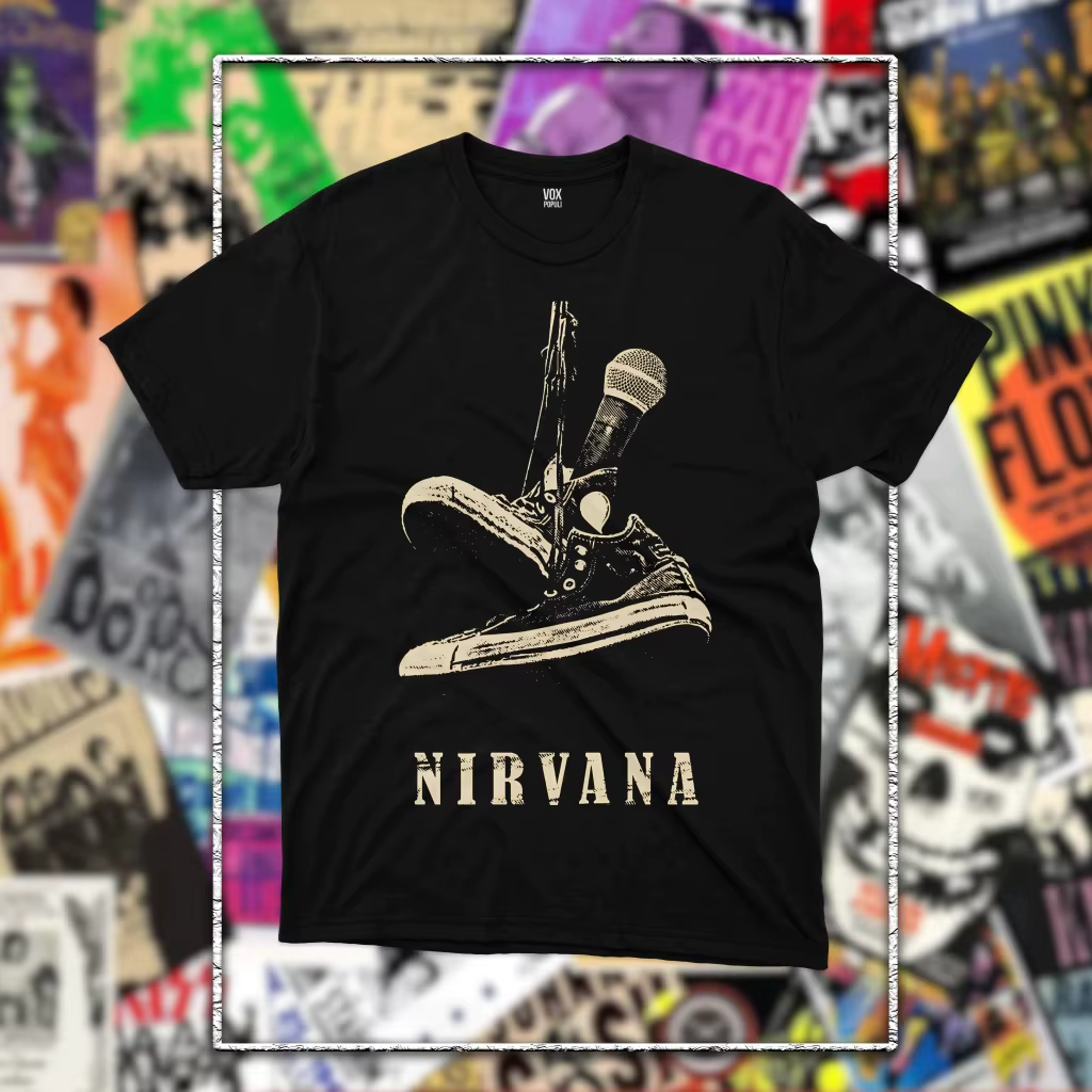 T-Shirt unisexe à col rond pour hommes, avec image de groupe Nirvana, 100% coton, manches courtes, Y