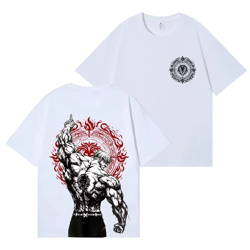 T-shirt Anime Lion's Sin of Pride Escanor – Vêtements Streetwear Homme et Femme de Haute Qualité – N